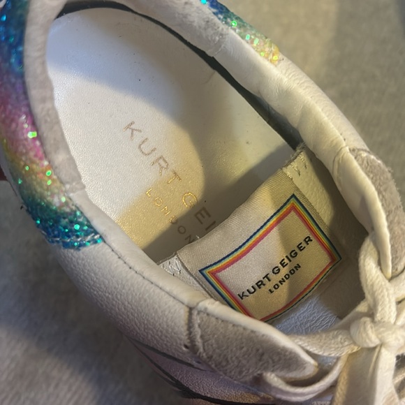 KURT GEIGER White Sneakers Rainbow Detail - Picture 4 of 5